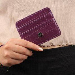 Zoozie Bags Cartera y Tarjetero de Piel Damson